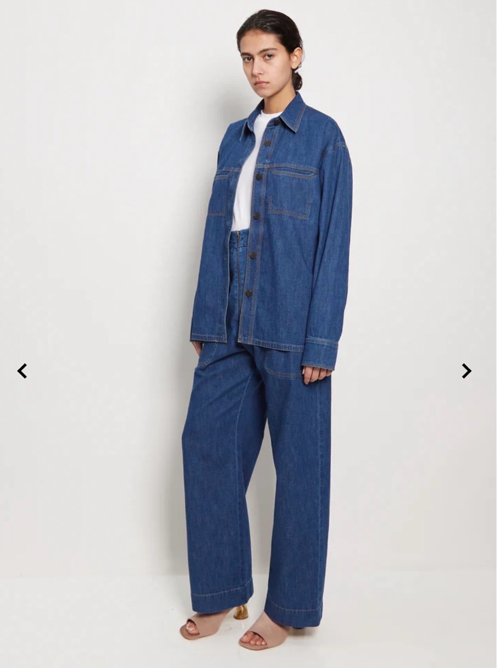 Studio Nicholson Blue Denim Button-Down Shirt - Picture 7 of 10